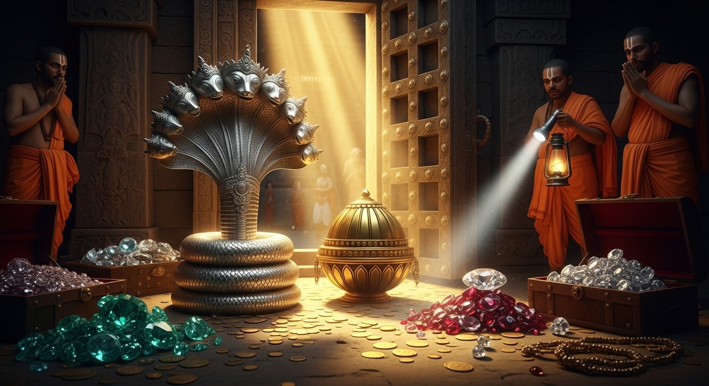 Mysterious Vault of Banke Bihari Temple Opened: Silver Sheshnag, Golden Urn, and Priceless Gems Found After 54 Years!