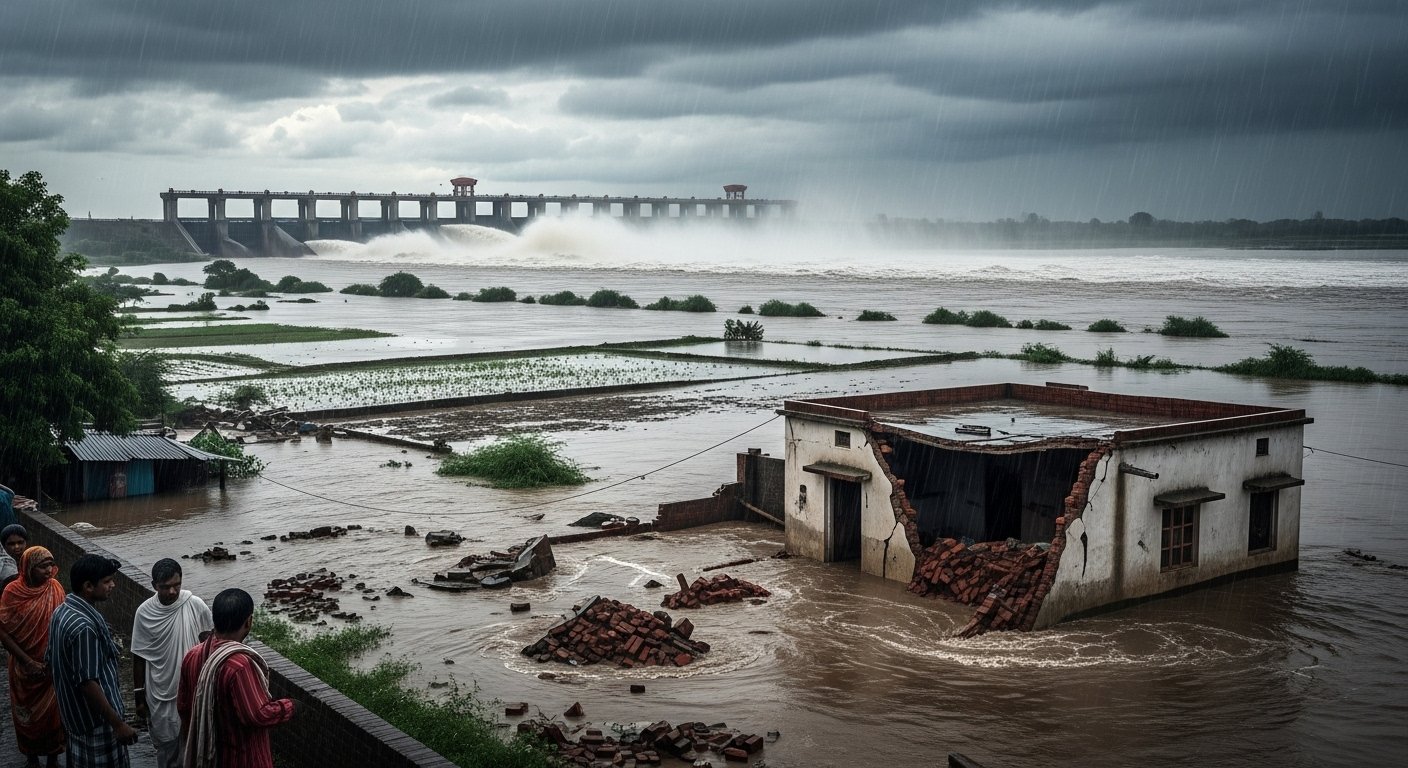 Heavy Rain Warning in State: All Hathnikund Barrage Floodgates Opened, 2 House Walls Collapse in Sirsa; Ghaggar River in Spate