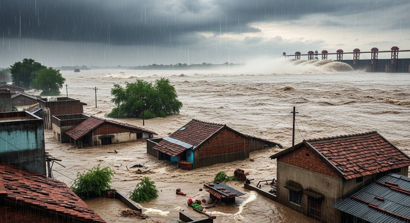 Torrential Rain Wreaks Havoc in State: Hathnikund Barrage Flood Gates Opened; House Walls and Roofs Collapse in Sirsa-Yamunanagar; Ghaggar River in Spate