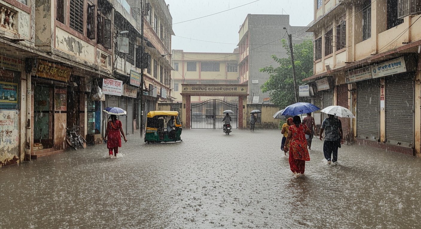 Heavy Rain Engulfs Bareilly on September 1st: 125mm Water, Orange Alert Issued, Schools to Remain Closed Tomorrow Too!