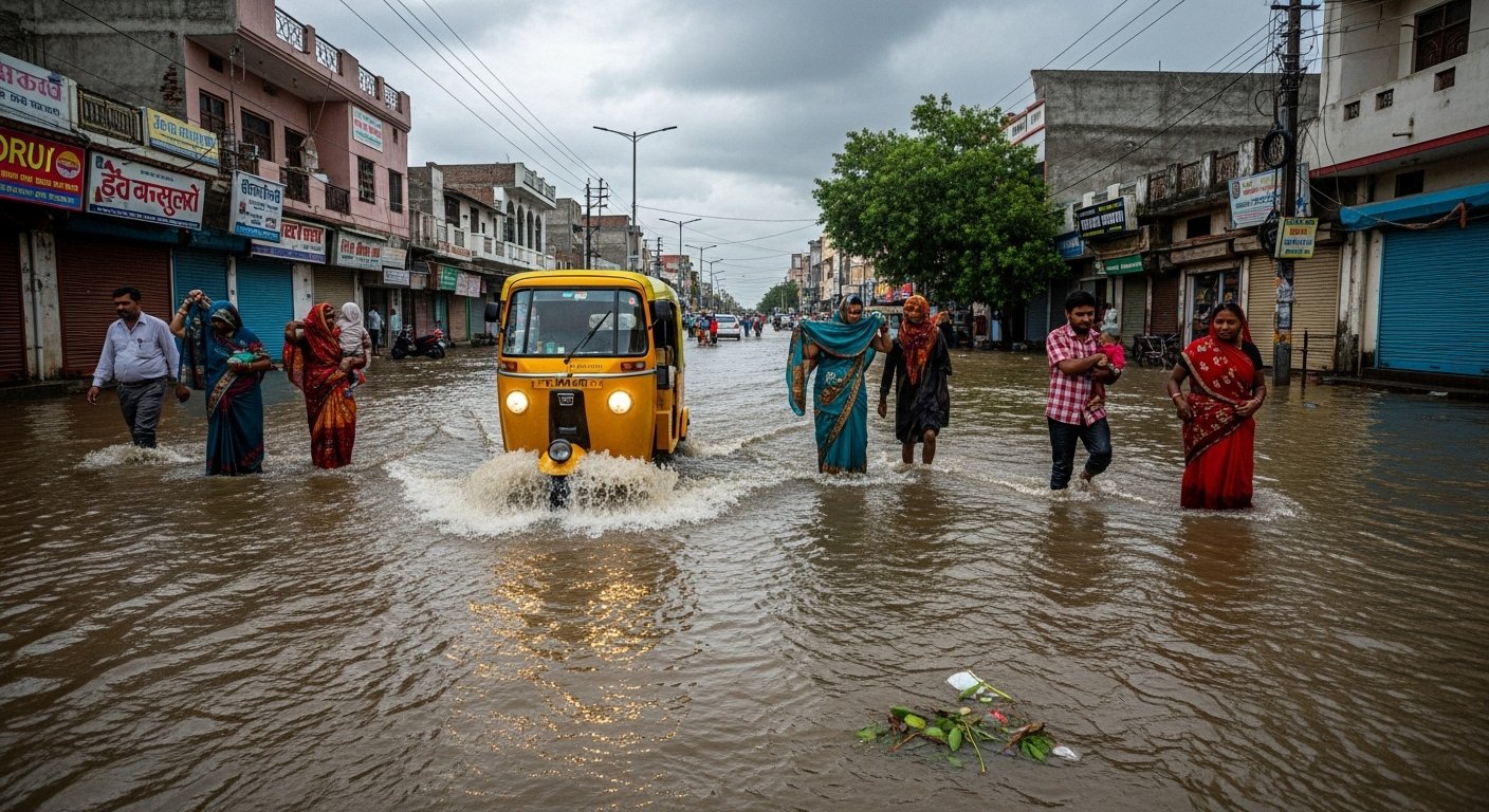 Bareilly Flooded in Early September: 125mm Rain Wreaks Havoc, Flood-like Conditions on Roads; See Pictures