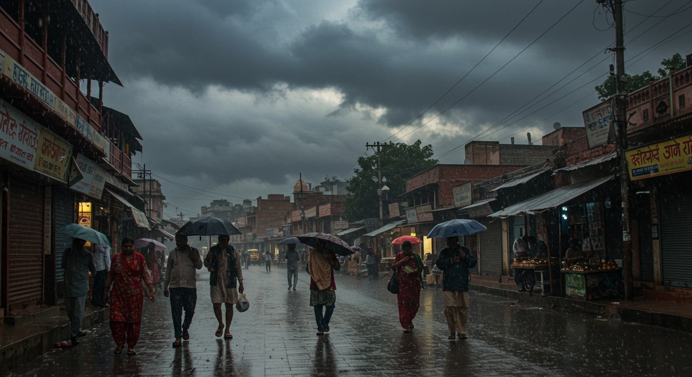 UP Weather Takes a Turn: Temperature Plunges 5.5 Degrees with Drizzle, Heavy Rain Alert for Next Two Days
