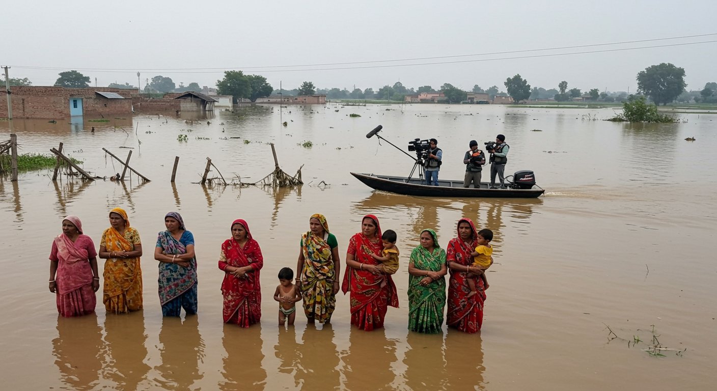 Disappointment in flood-affected areas during Rahul Gandhi's visit to Punjab, people said: "We didn't even get a boat, Bhaskar reached but Gandhi didn't."