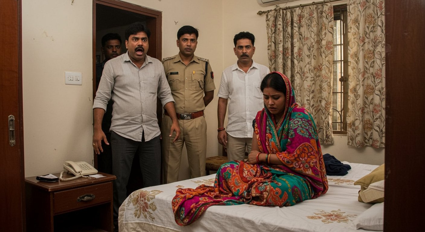 Sensation in UP: Husband discovers wife with lover in hotel room, leaving even the police stunned!