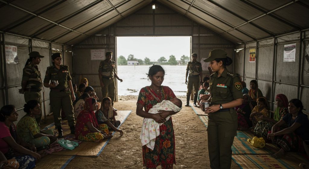 Child born in flood relief center: Over 2000 villages submerged, Army saved two major dams