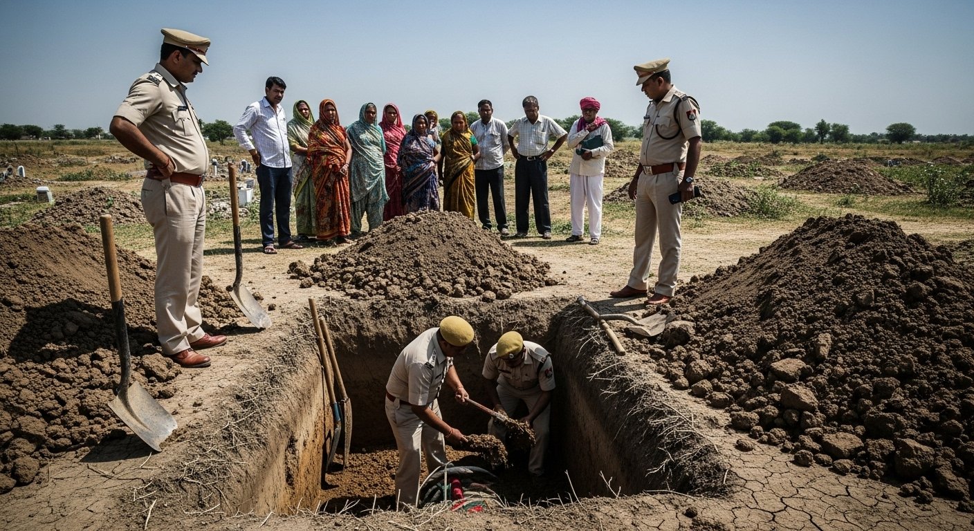 मुरादाबाद: महिला को जहर देकर मारने का आरोप, एक माह बाद कब्र से निकाला शव; यह है पूरा मामला