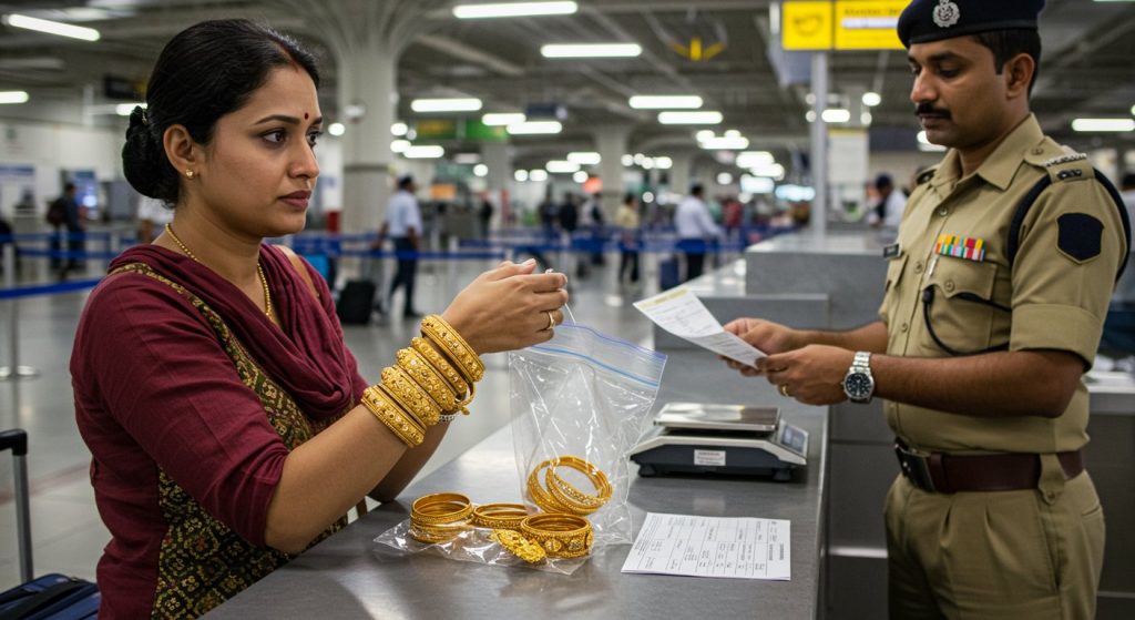 Woman returns to India wearing gold bangles, Customs seizes them; What is the law?