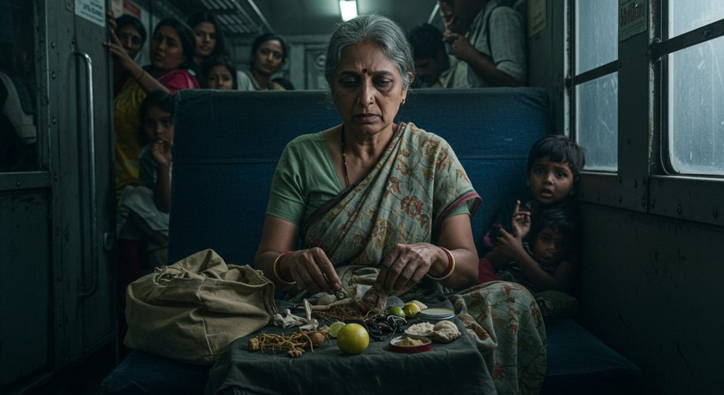 Woman Caught Performing 'Black Magic' During Journey, Sparks Panic Among Passengers! Strange Items Emerge From Her Bag