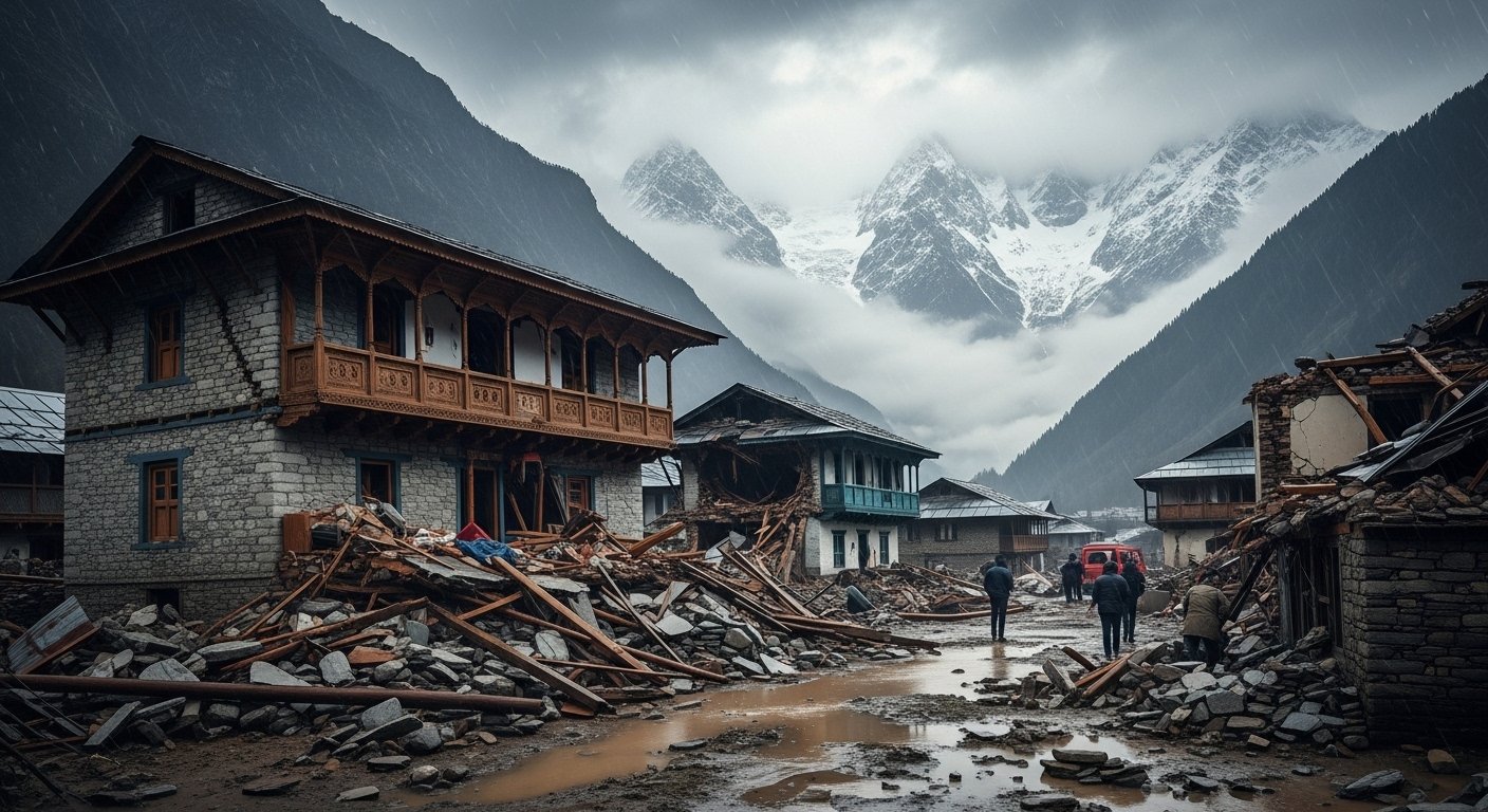Nature's Fury in Himachal: 2 Women Dead in Kullu-Solan, 2-Storey Building Collapsed in Ani; 7 Houses Damaged in Bilaspur, Heavy Snowfall at Kunzum Top