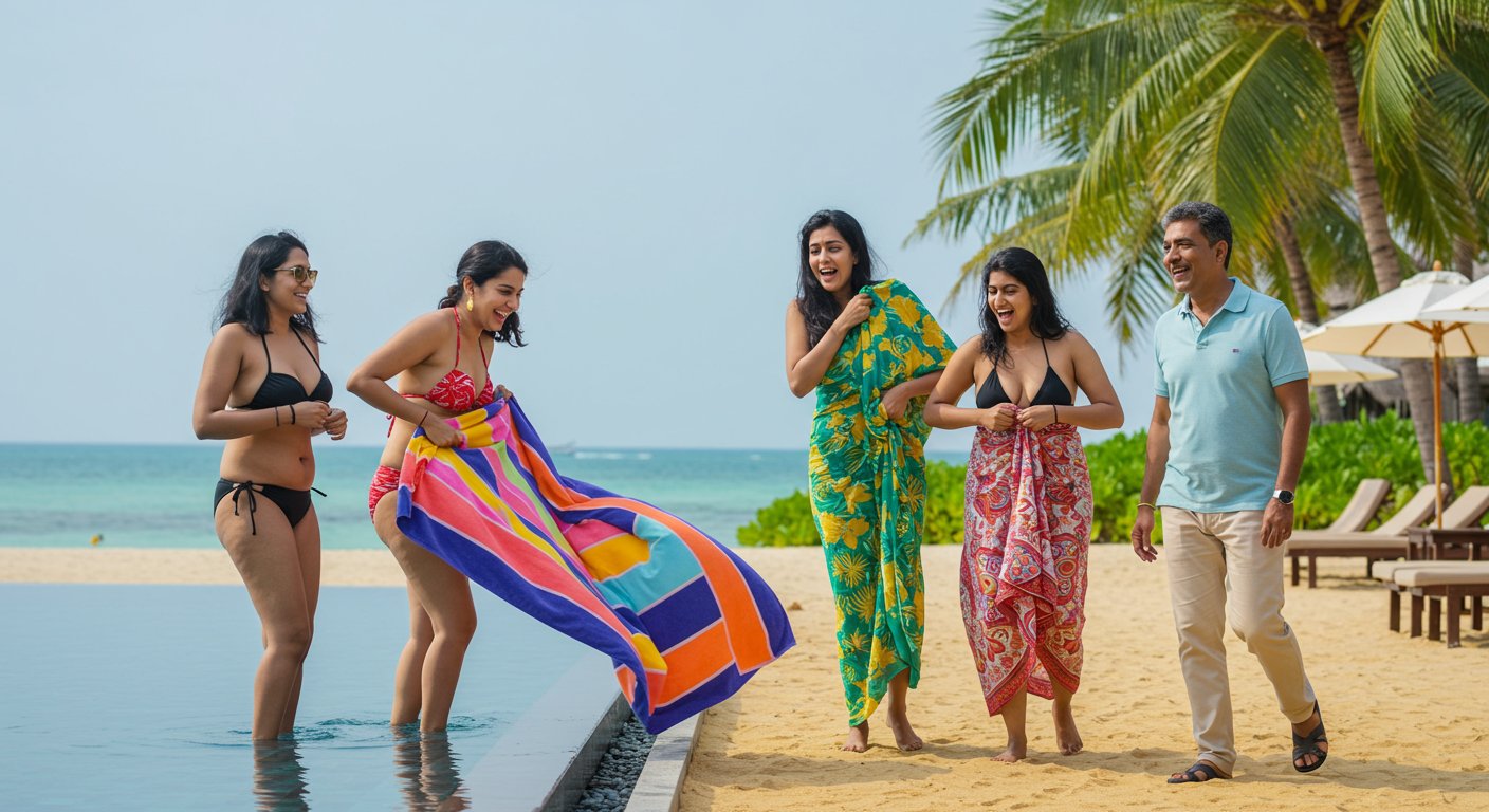 Women Enjoying Themselves in Thailand; Husband's Elder Brother Appears, They Frantically Cover Up!