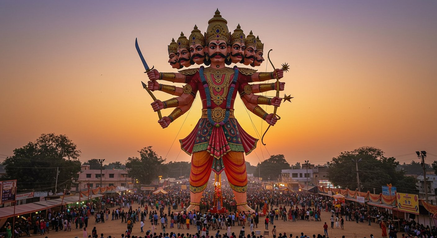 कोटा में 44 लाख की लागत से तैयार हुआ विश्व का सबसे ऊंचा रावण, एशिया और इंडिया बुक ऑफ रिकॉर्ड्स में दर्ज होगा नाम