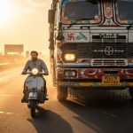Yamraj on leave: Truck appears before scooter rider on highway, then a miracle happened!