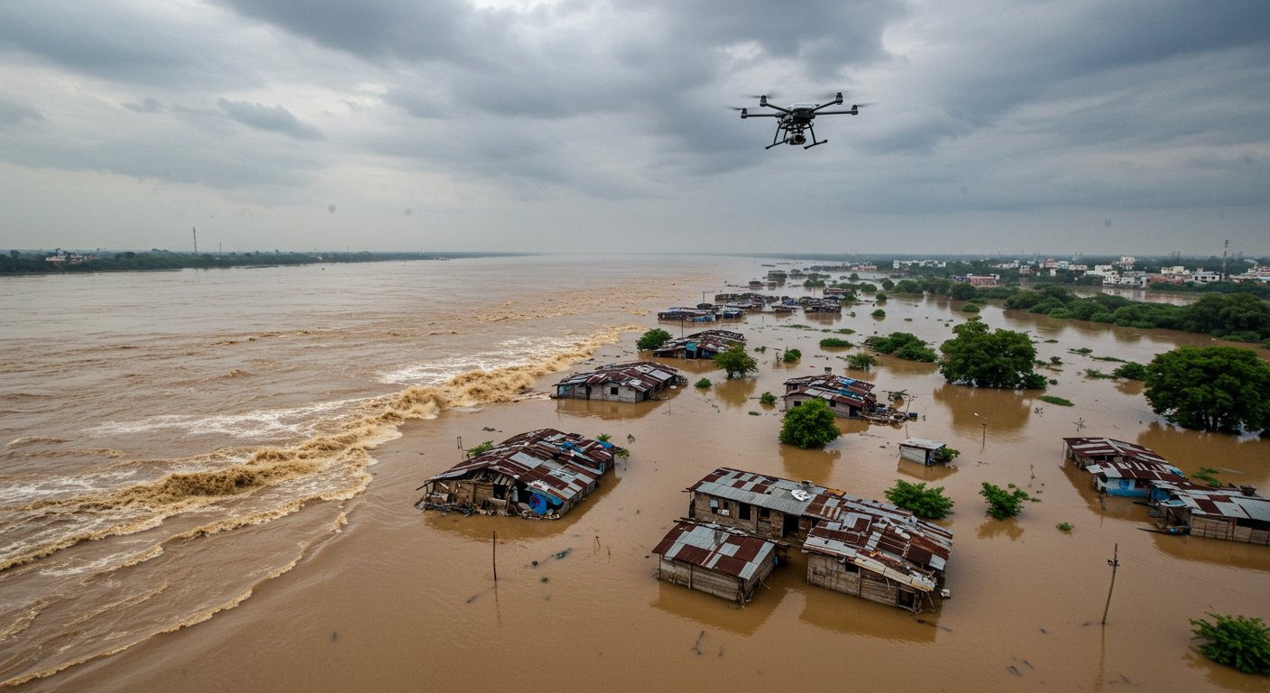 Yamuna's Fury: Drone Mapping to Uncover Illegal Constructions in Floodplains!