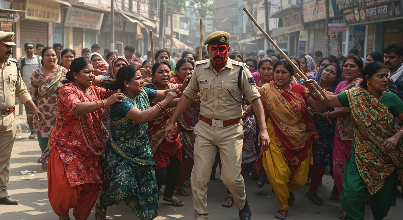 UP: Sub-Inspector's Head Busted in Women's Brawl, Video Viral; Hair Pulled, Sticks Used