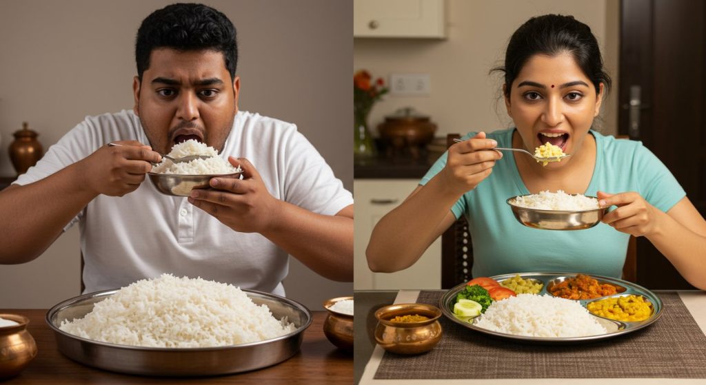 Were you also increasing your weight and diseases by eating rice? Learn the correct and scientific way to eat Bhat!