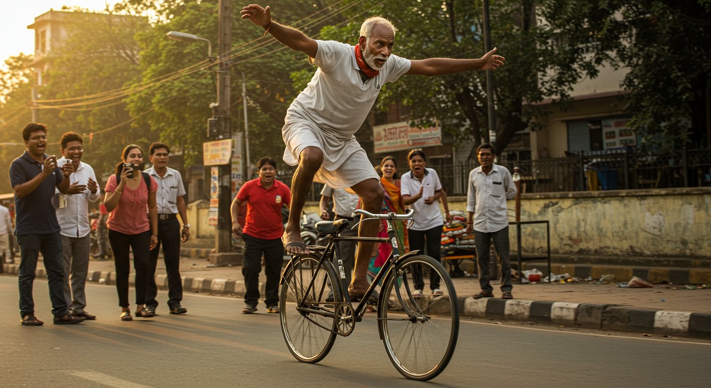 Incredible Bicycle Workout Scene: 'Chacha' Pulls Off Amazing Feat, Video Stuns Viewers!