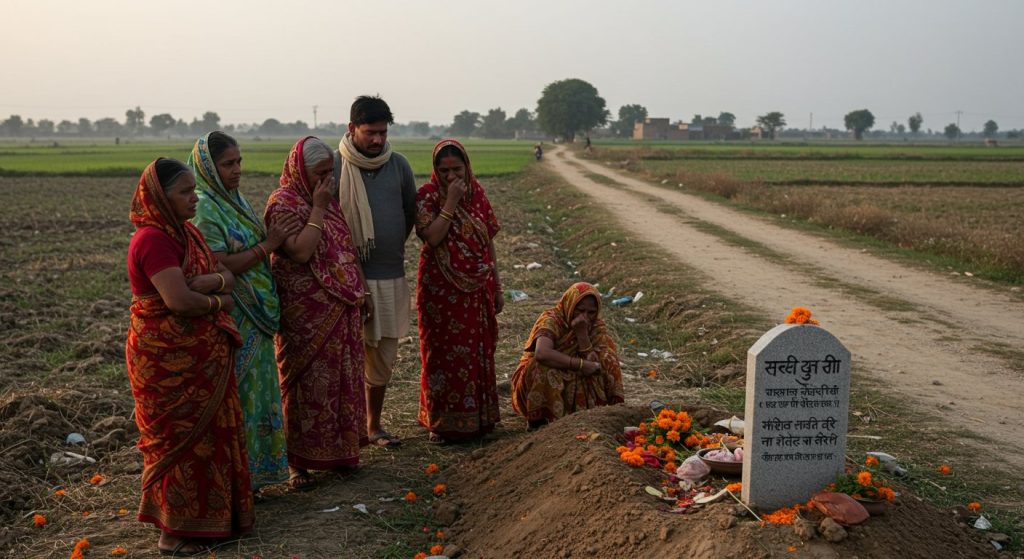 Heart-wrenching Tragedy in UP: Son Dies Returning from Mother's Grave, Had Said a Day Earlier, "Don't Shed Tears When I'm Gone"
