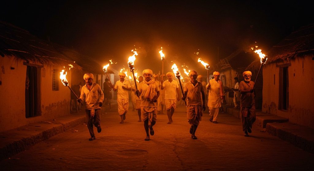 Uttar Pradesh: Villagers Run With Torches At Midnight; Unique Tradition To Protect Livestock From Disease Returns After 6 Years