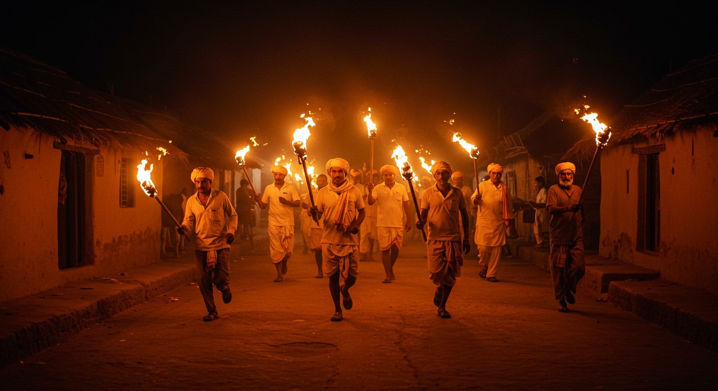 Uttar Pradesh: Villagers Run With Torches At Midnight; Unique Tradition To Protect Livestock From Disease Returns After 6 Years