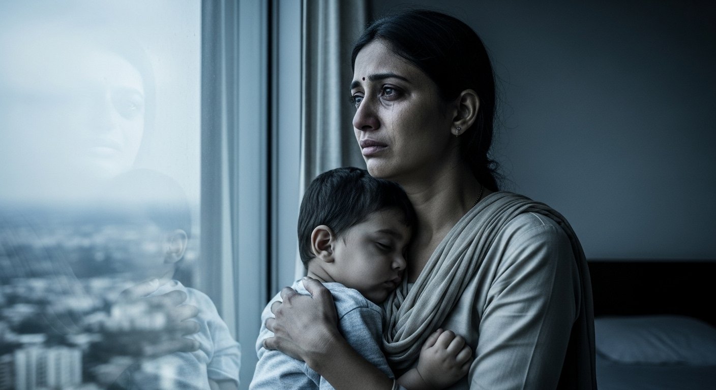 UP: 'Life very difficult..', mother Sakshi heartbroken by son Daksh's illness, jumps from 13th floor