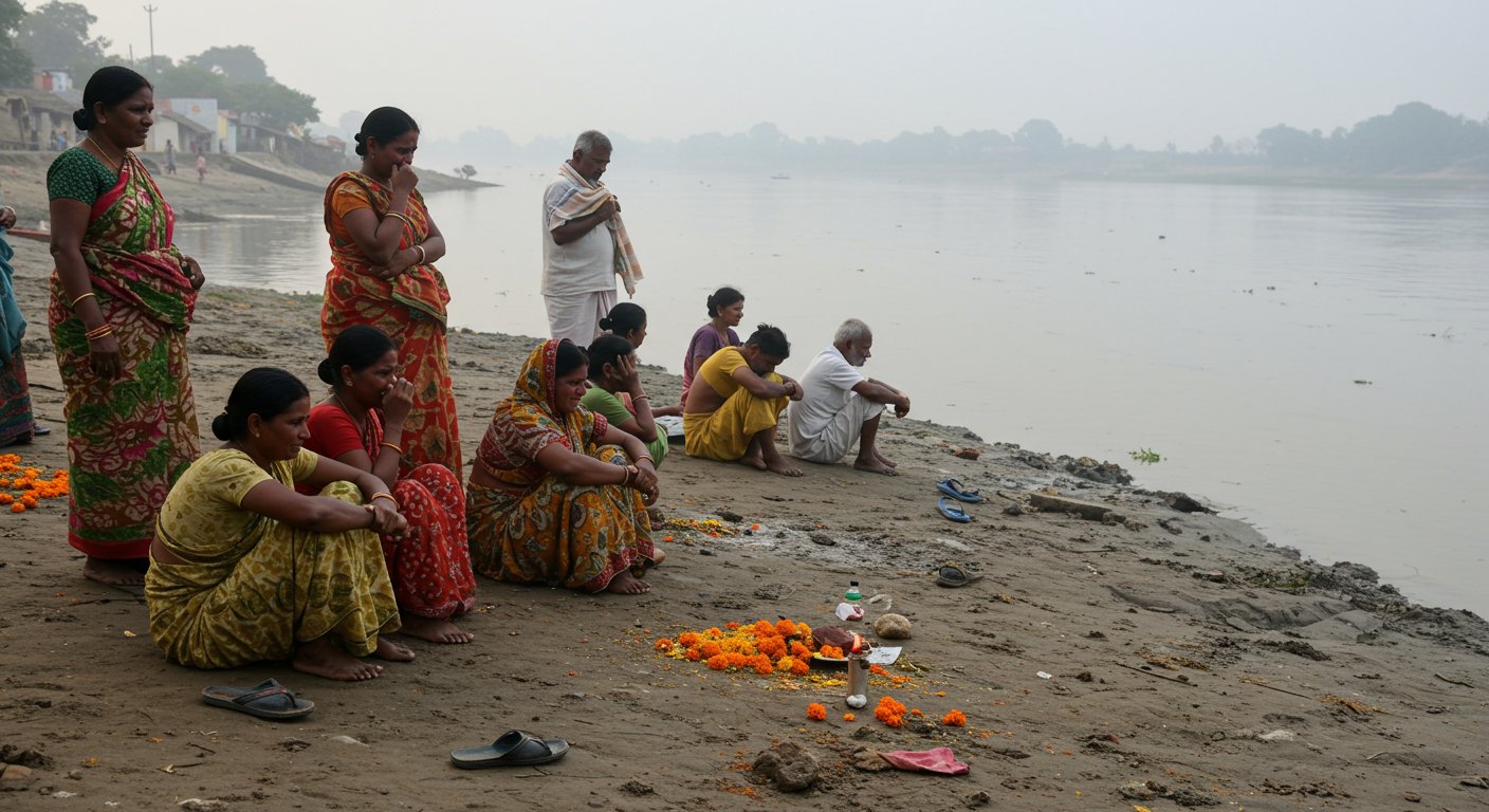 मूर्ति विसर्जन में मातम: हाथ थामे नदी में उतरे 14 युवा, तीन शव मिले; गाँव में पसरा गहरा सन्नाटा