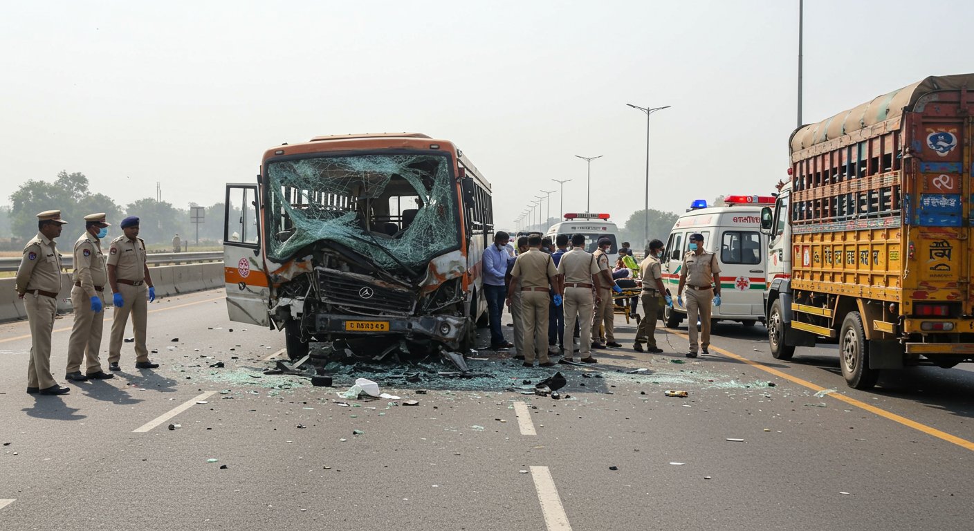 यमुना एक्सप्रेस-वे पर बड़ा हादसा: ट्रक में पीछे से घुसी रोडवेज बस, 16 यात्री घायल, जानिए पूरी कहानी