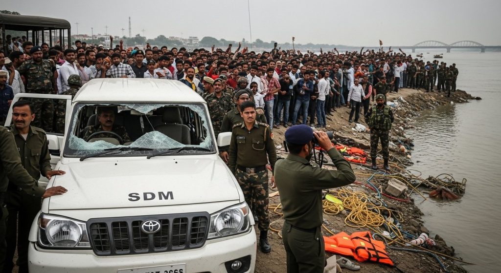 Agra Accident: Seven people still missing in river on second day; Enraged crowd vandalizes SDM's car, Army takes charge