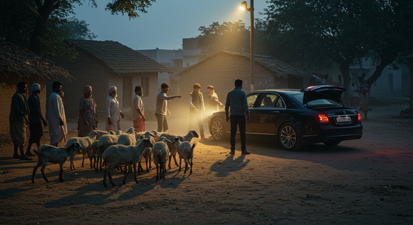 आगरा: लग्जरी कार से आए चोर, भेड़-बकरियां चुरा ले गए; ग्रामीणों ने पकड़ा तो पुलिस ने पहले FIR तक नहीं लिखी!