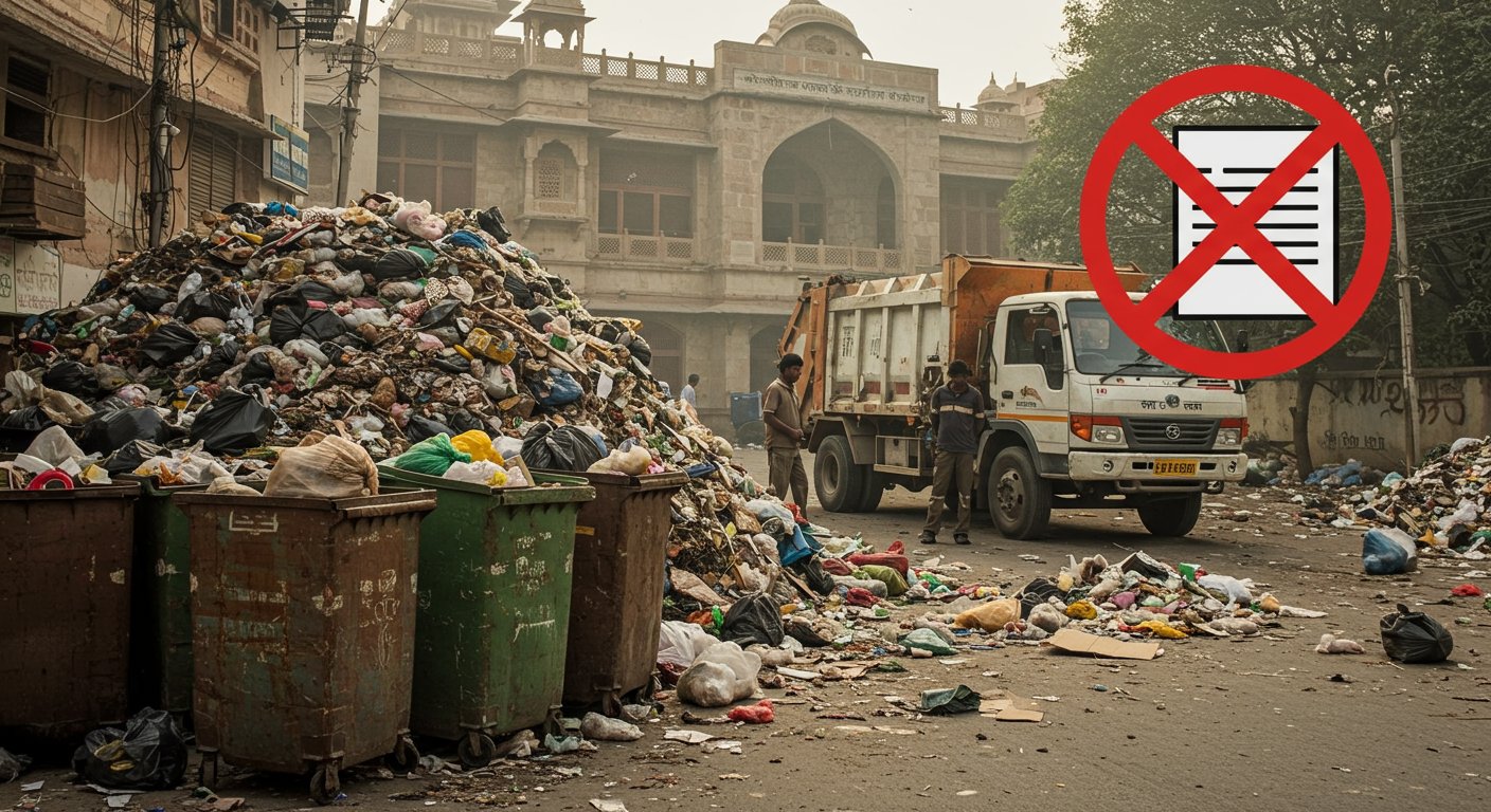 आगरा में कचरा उठाने के काम में ‘खेल’: नगर निगम ने रोका भुगतान, रद्द होगा टेंडर