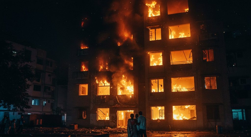 Aligarh: Massive fire on sixth floor, gas cylinder exploded; Registrar's family narrowly escaped