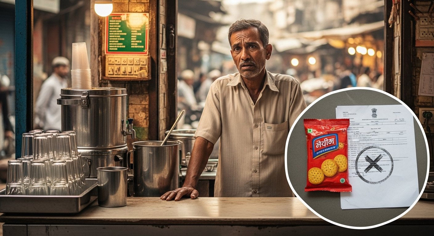 अलीगढ़ में अजीबोगरीब मामला: बिस्कुट का नमूना फेल, कार्रवाई लस्सी वाले पर!