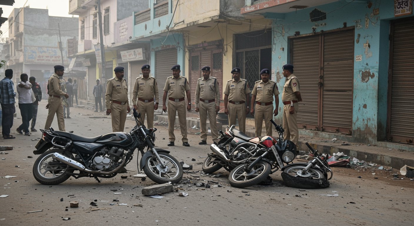 अलीगढ़ के भगवान नगर में खूनी संघर्ष: दो गुटों में मारपीट और पथराव, तीन बाइकें क्षतिग्रस्त, पुलिस तैनात, आरोपी फरार