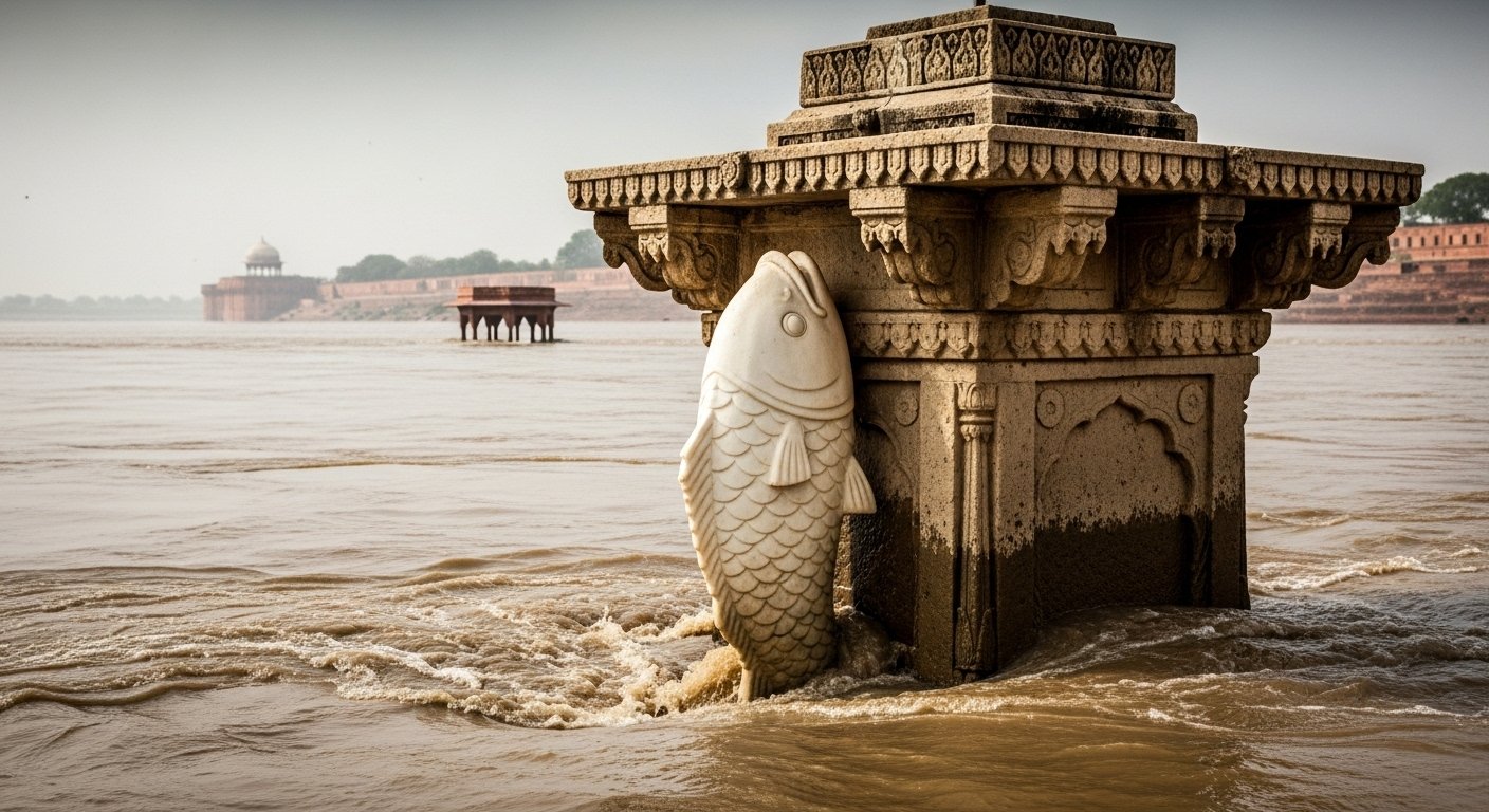 यमुना बाढ़ का रहस्य: संगमरमर की मछली और जहांगीर का सदियों पुराना यंत्र, जो देता है खतरे का संकेत