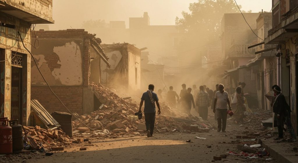 Ambedkar Nagar: Loud Blast Rocks Area, Gas Cylinder Bursts, Wall Debris Flies 200 Meters Away