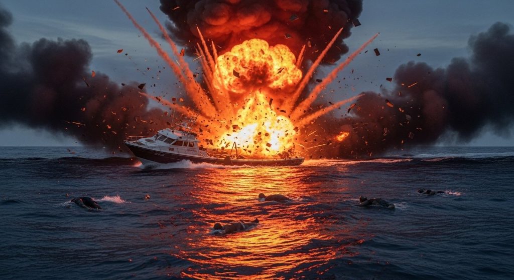 US Action in the Sea: Fierce Attack on 'Drug Terrorist' Boat, Boat Blew Up with Explosion; 4 Smugglers Killed