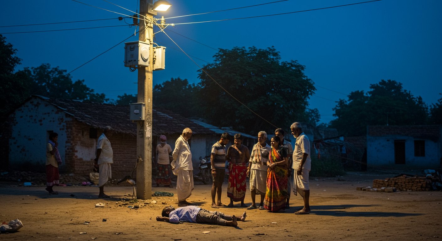 अमेठी में हाईमास्ट लाइट बनी मौत का कारण: करंट लगने से अधेड़ की जान गई, तीन युवक बुरी तरह झुलसे