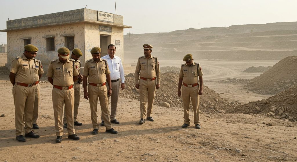 Major Crackdown on Illegal Mining in Amroha: 6 Policemen Including Munavvarpur Outpost In-charge Suspended, Rural Inspector Sent to Police Lines