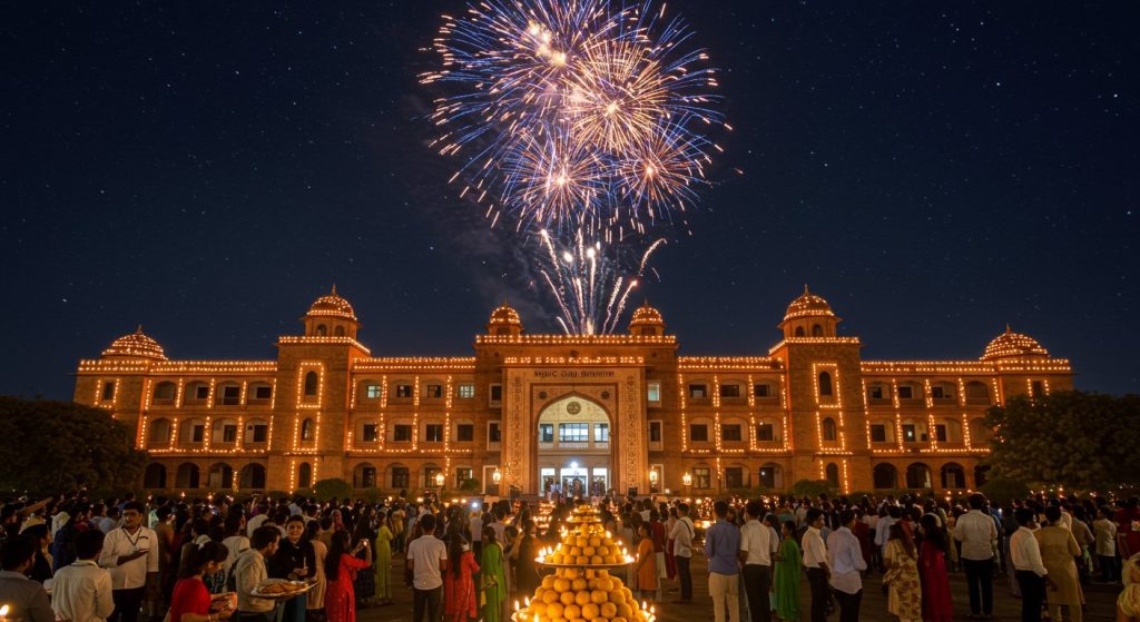 Historic Moment at AMU: First-Ever Fireworks Today, NRSC Club to Shine with 2100 Lamps, 21 Kg Laddoos to Be Distributed