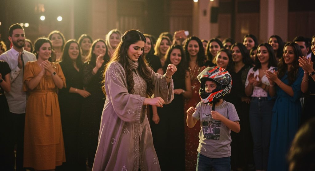 Viral Video: Helmeted Boy's Swag Outshines Arab Woman's Dance!