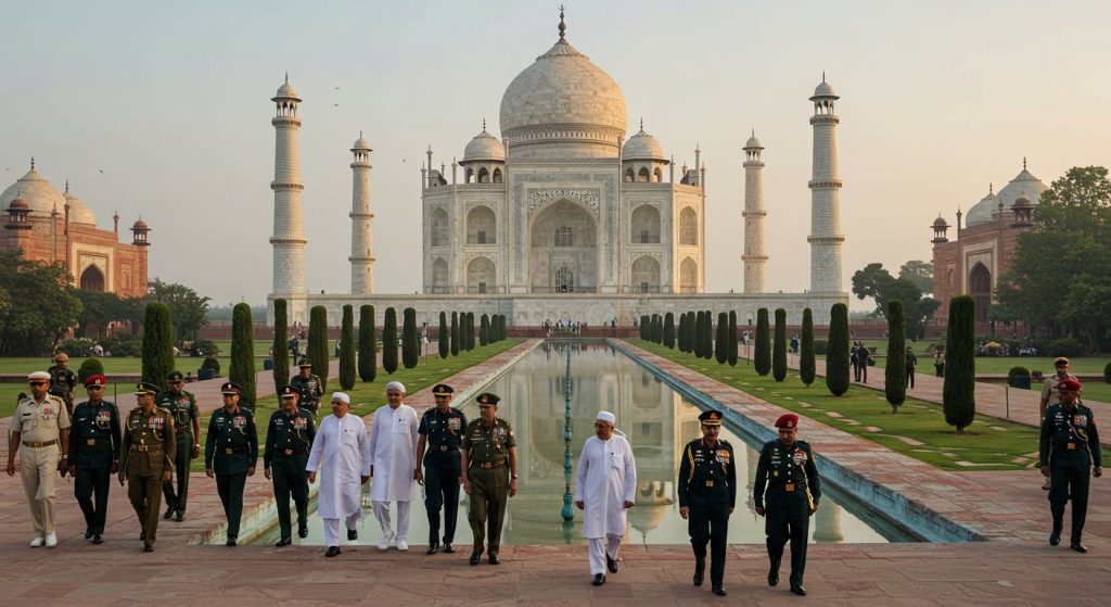 Historic Moment in UP: Army Chiefs from Over 30 Nations Visit Taj Amidst Tight Security