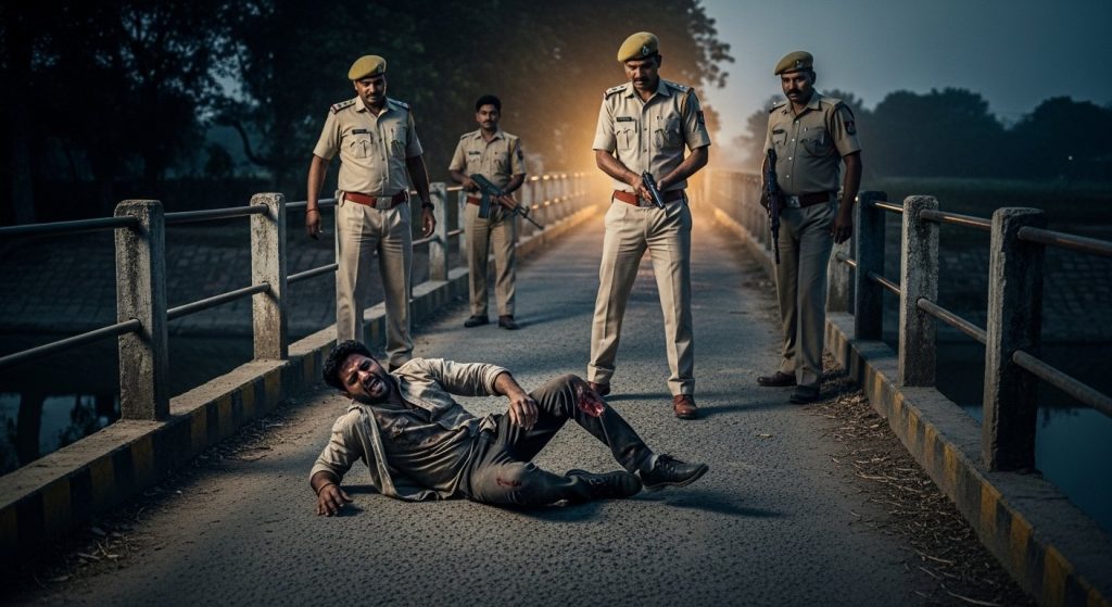 UP: Police's Headache Ashu Injured in Encounter on Canal Bridge; Criminal Caught This Way