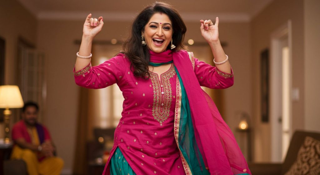 Aunty's Superb Dance in a Suit Goes Viral, People Exclaim: "Wow! What Energy, What a Dance!"