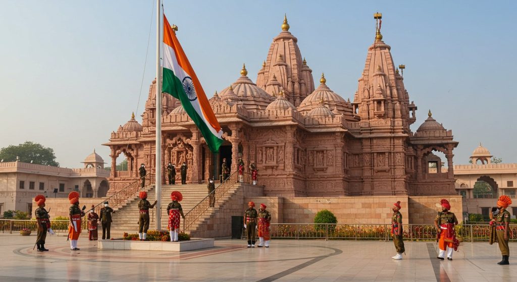 Army conducts flag-hoisting trial at Ram Temple in Ayodhya, complex to open for devotees by December!