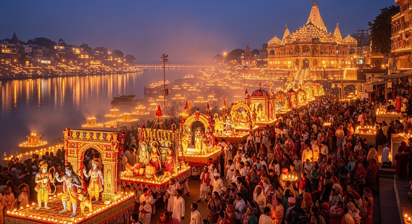 अयोध्या दीपोत्सव 2025: 26 लाख दीयों से जगमगाई रामनगरी, भव्य झांकियों और अंतरराष्ट्रीय रामलीला ने मोहा सबका मन