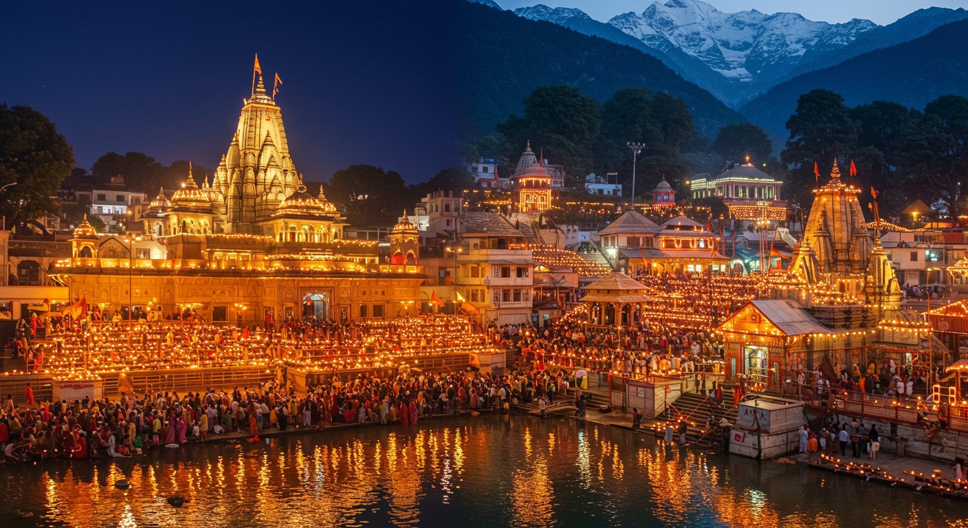 यूपी में अयोध्या दीपोत्सव, उत्तराखंड में विकास दीपोत्सव:धामी का दावा- 4 साल में पहुंचे 24 करोड़ श्रद्धालु, मंदिरों का हो रहा विकास