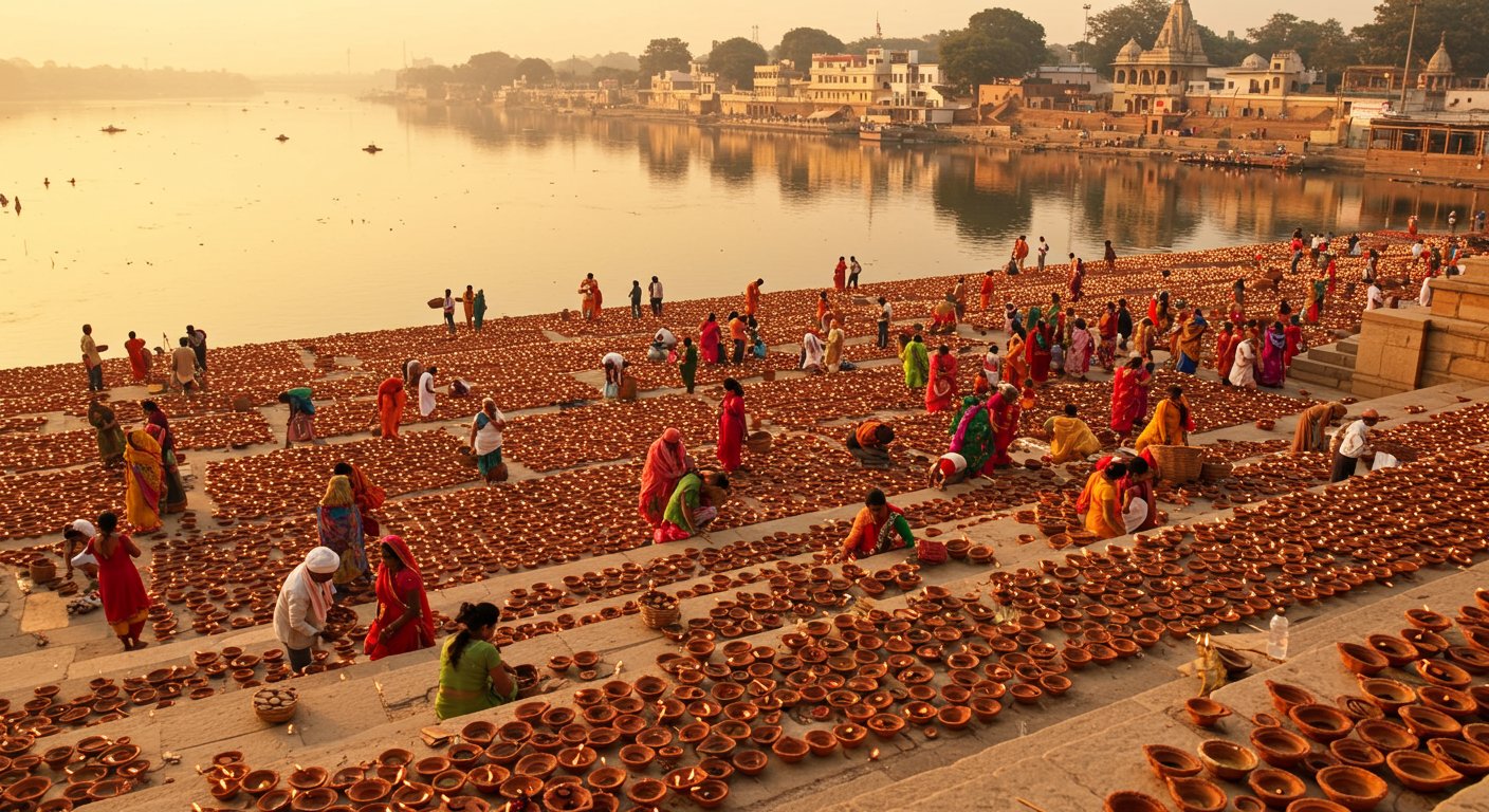 अयोध्या दीपोत्सव 2025: राम की पैड़ी पर 29 लाख दीये बिछाने का भव्य काम शुरू, नया विश्व रिकॉर्ड बनाने की तैयारी!