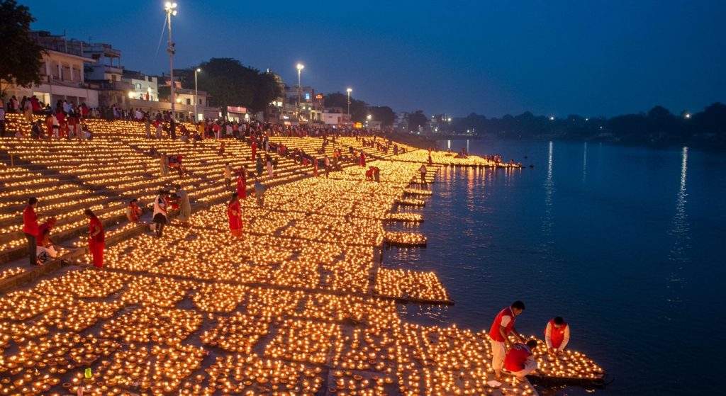 Ayodhya Diwali 2025: New World Record to Be Set with 2.611 Million Lamps on Saryu Bank, 33,000 Volunteers to Contribute
