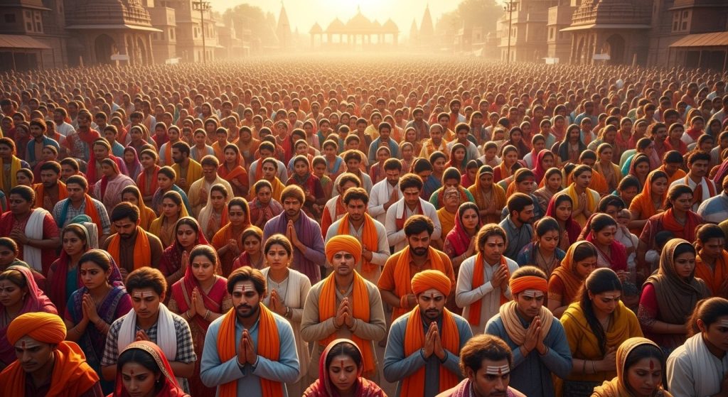 Massive Crowd Flocks to Ayodhya's 14-Kosi Parikrama, Entire City Resounds with Chants of 'Jai Shri Ram'