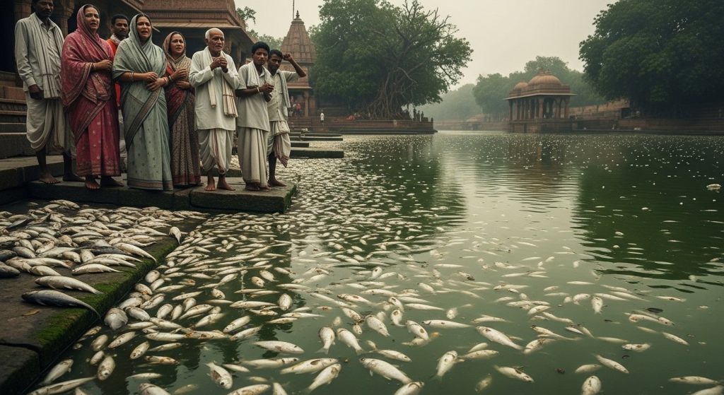 Ayodhya's Sacred Bharatkund Pond Water Turns Toxic; Hundreds of Fish Die, Causing Huge Outrage Among Devotees