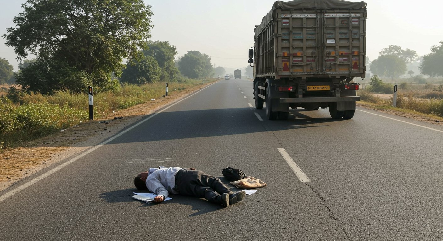 बाराबंकी में दिल दहला देने वाला हादसा: तहसील जा रहे क्लर्क को ट्रक ने कुचला, चालक फरार